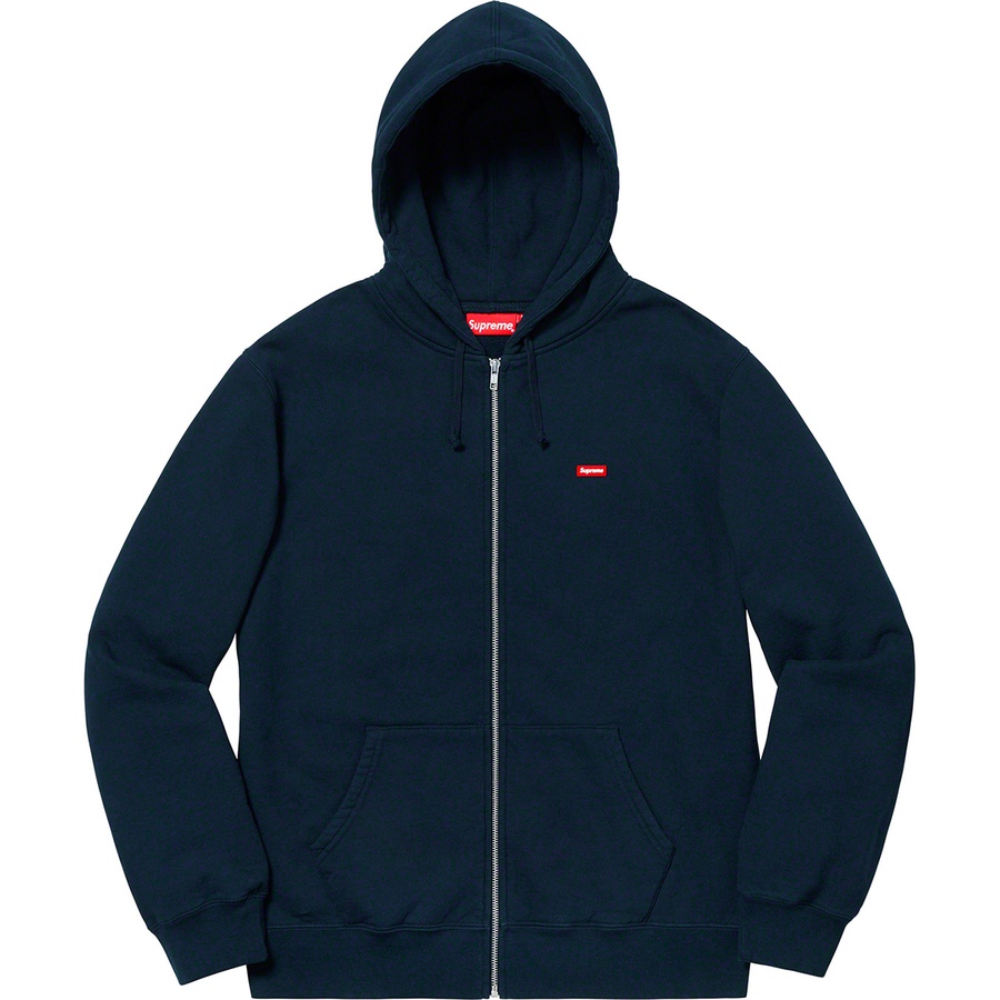 Details on Small Box Zip Up Sweatshirt Navy from spring summer
                                                    2019 (Price is $158)