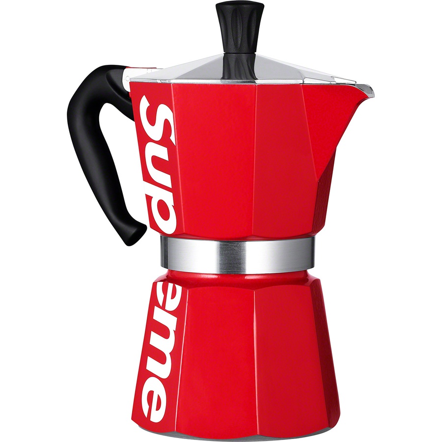 Details on Supreme Bialetti Moka Express Red from spring summer
                                                    2019 (Price is $58)