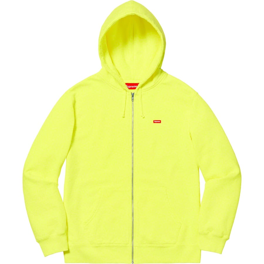 Details on Small Box Zip Up Sweatshirt Bright Yellow from spring summer
                                                    2019 (Price is $158)