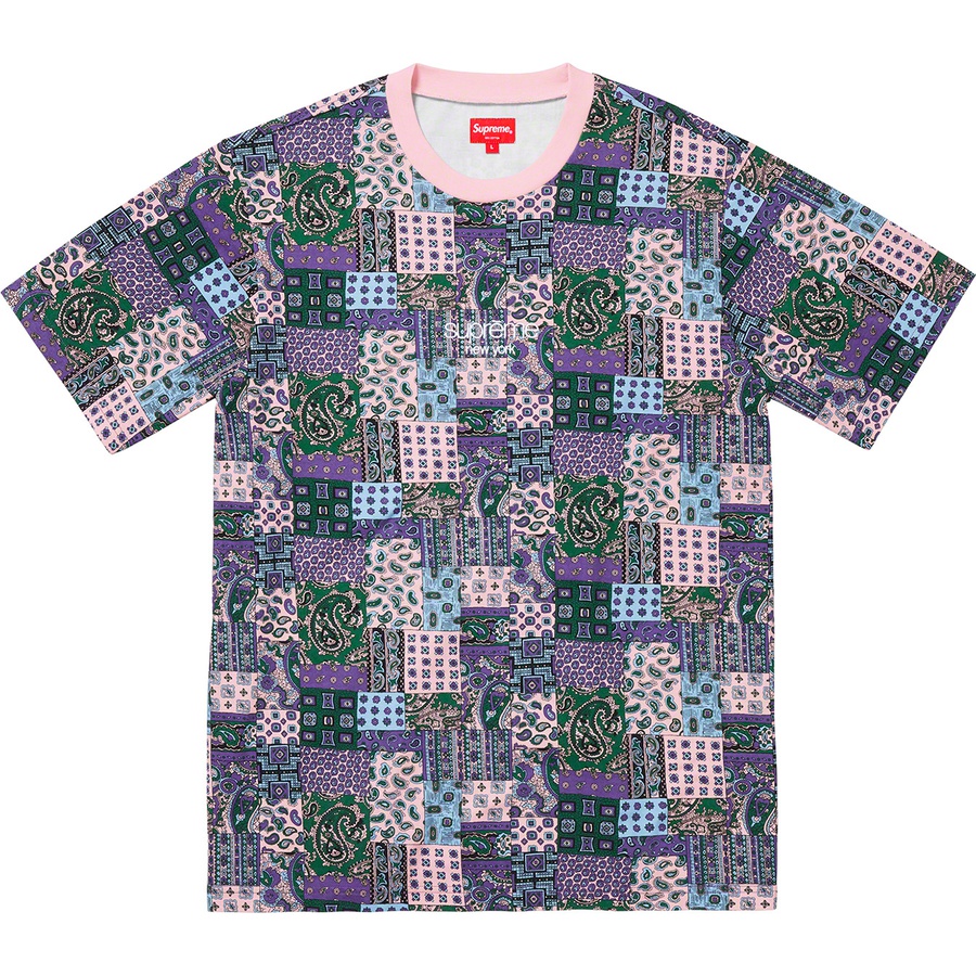 Details on Patchwork Paisley S S Top Pink from spring summer
                                                    2019 (Price is $88)