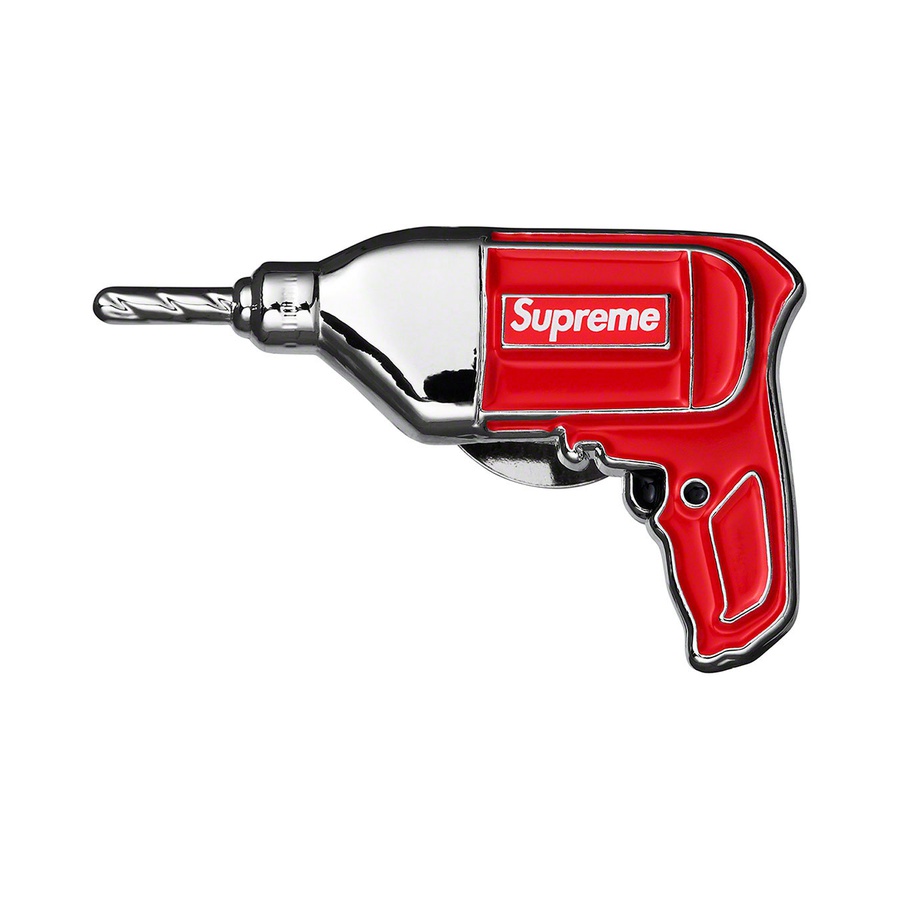 Details on Power Drill Pin Red from spring summer
                                                    2019 (Price is $10)
