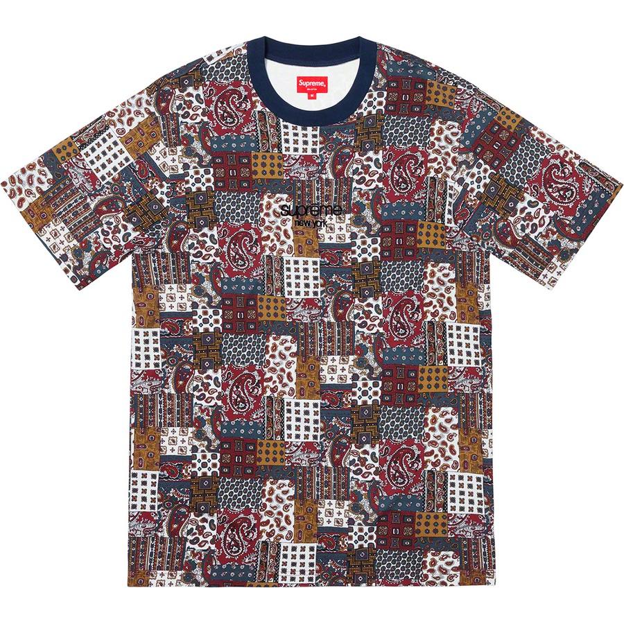 Details on Patchwork Paisley S S Top Dark Red from spring summer
                                                    2019 (Price is $88)