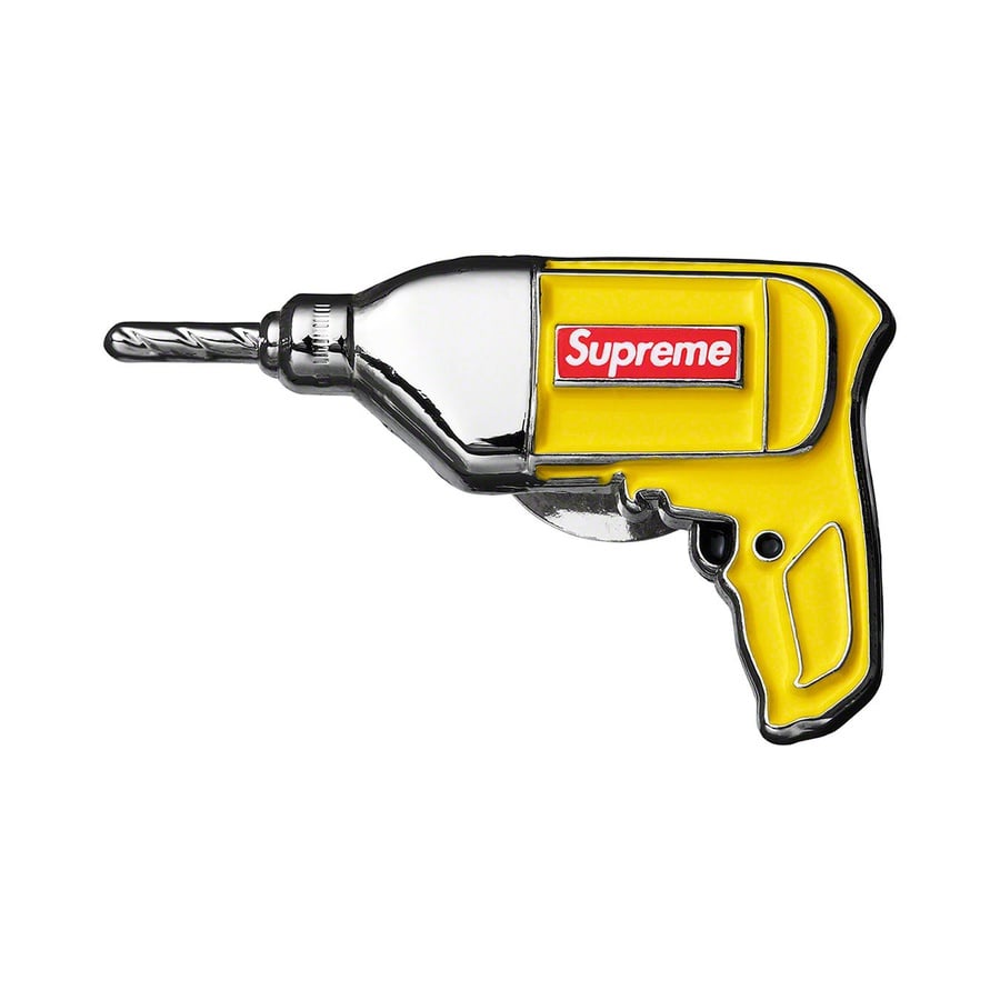 Details on Power Drill Pin Yellow from spring summer
                                                    2019 (Price is $10)