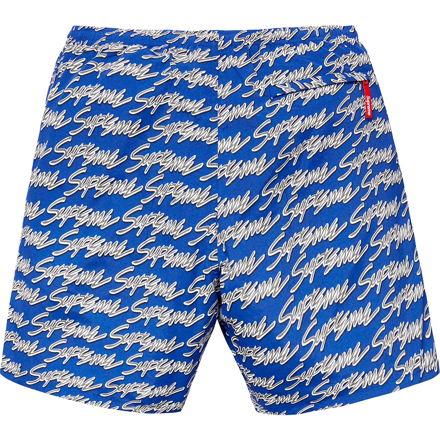 Details on Signature Script Logo Water Short Royal from spring summer
                                                    2019 (Price is $118)