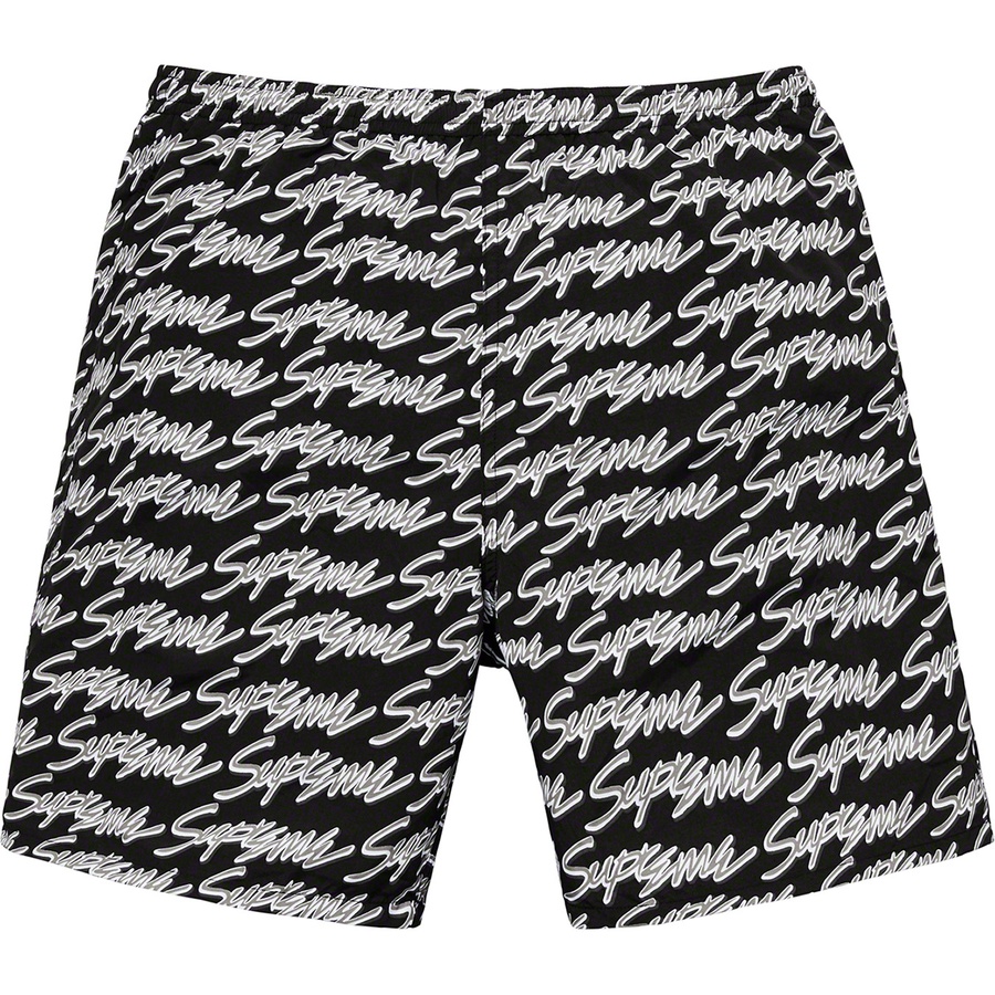 Details on Signature Script Logo Water Short Black from spring summer
                                                    2019 (Price is $118)