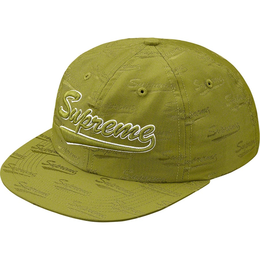 Details on Jacquard Script 6-Panel Dark Lime from spring summer
                                                    2019 (Price is $54)