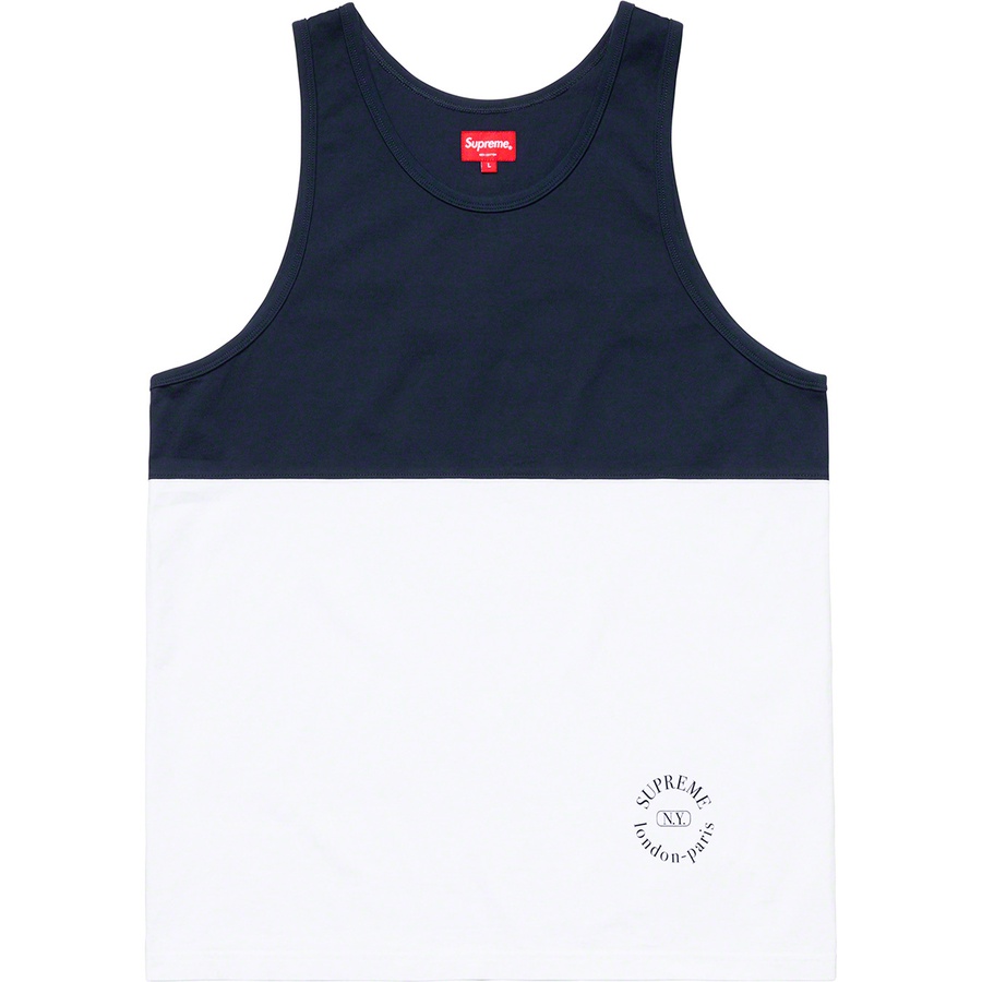 Details on Split Tank Top Navy from spring summer
                                                    2019 (Price is $78)