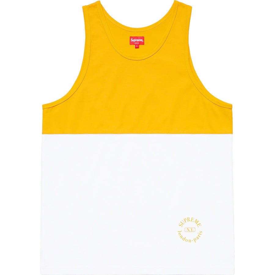 Details on Split Tank Top Yellow from spring summer
                                                    2019 (Price is $78)