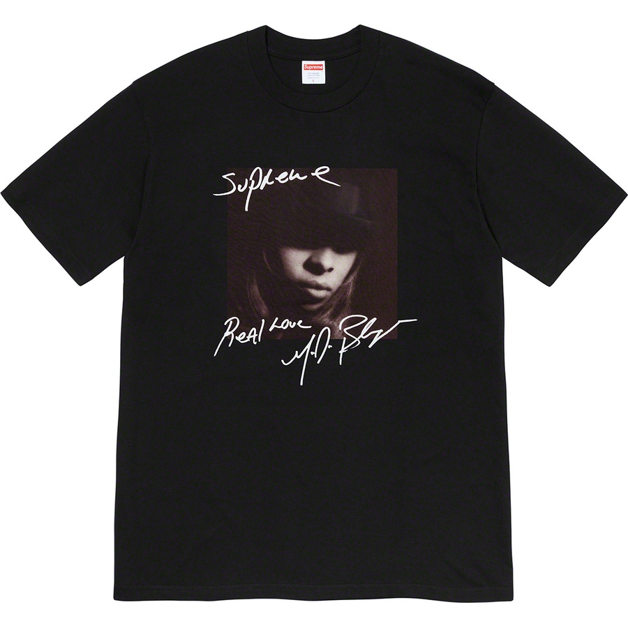 Details on Mary J. Blige Tee Black from fall winter
                                                    2019 (Price is $48)