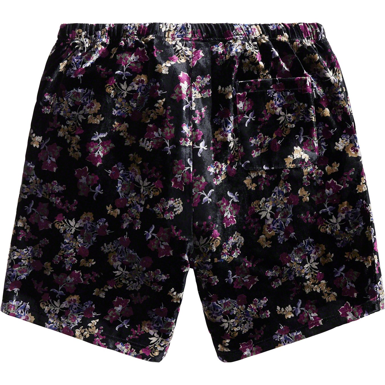 Floral velour short