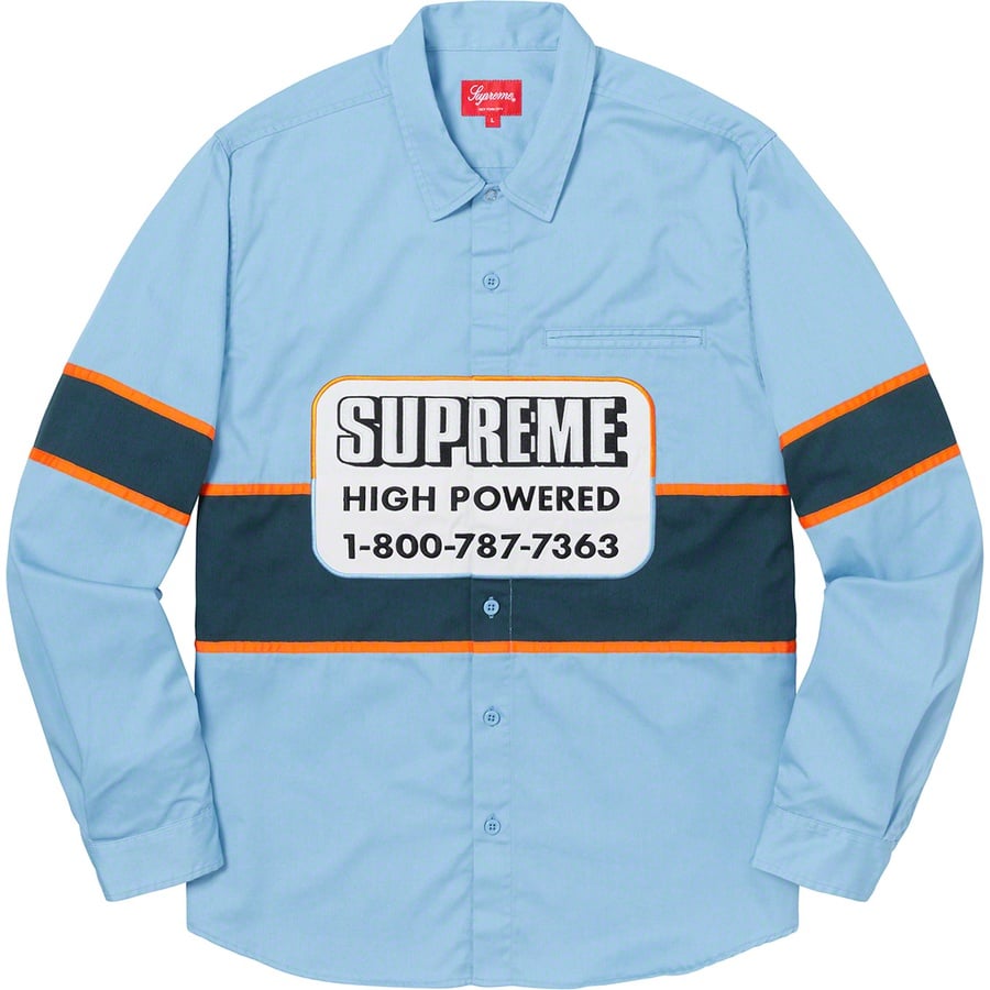 Details on High Powered Work Shirt Light Blue from fall winter
                                                    2019 (Price is $138)