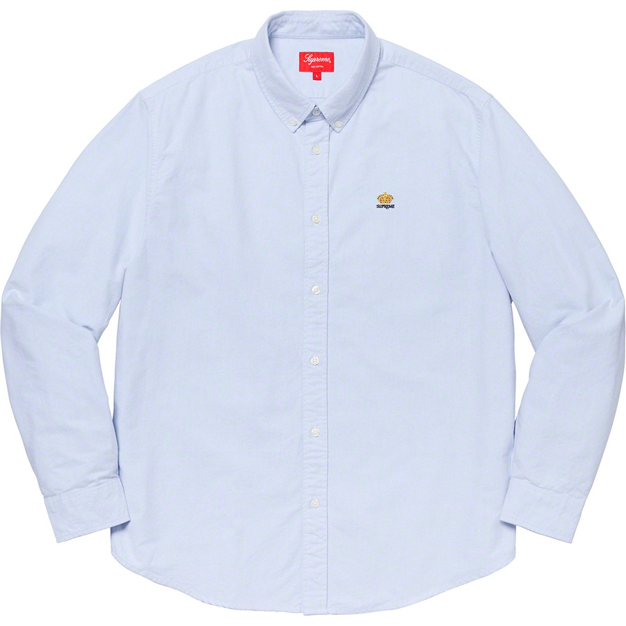 Details on Flannel Oxford Shirt Light Blue from fall winter
                                                    2019 (Price is $128)