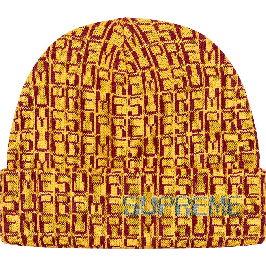 Details on Digital Beanie Yellow from fall winter
                                                    2019 (Price is $36)