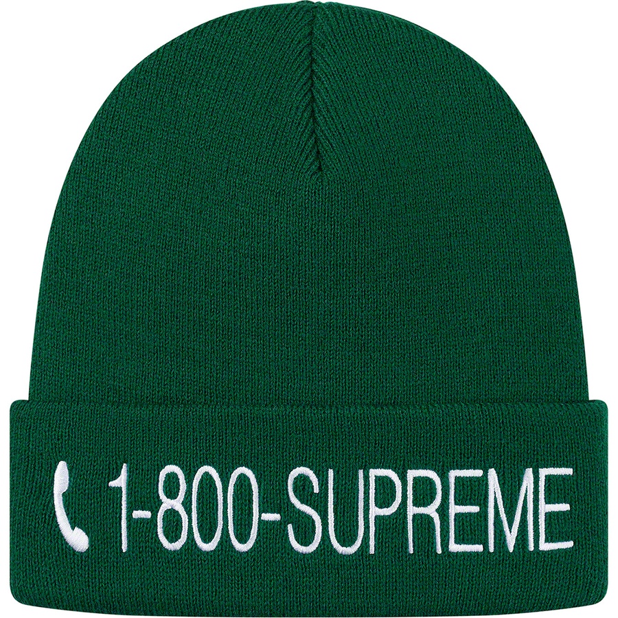 Details on 1-800 Beanie Green from fall winter
                                                    2019 (Price is $34)