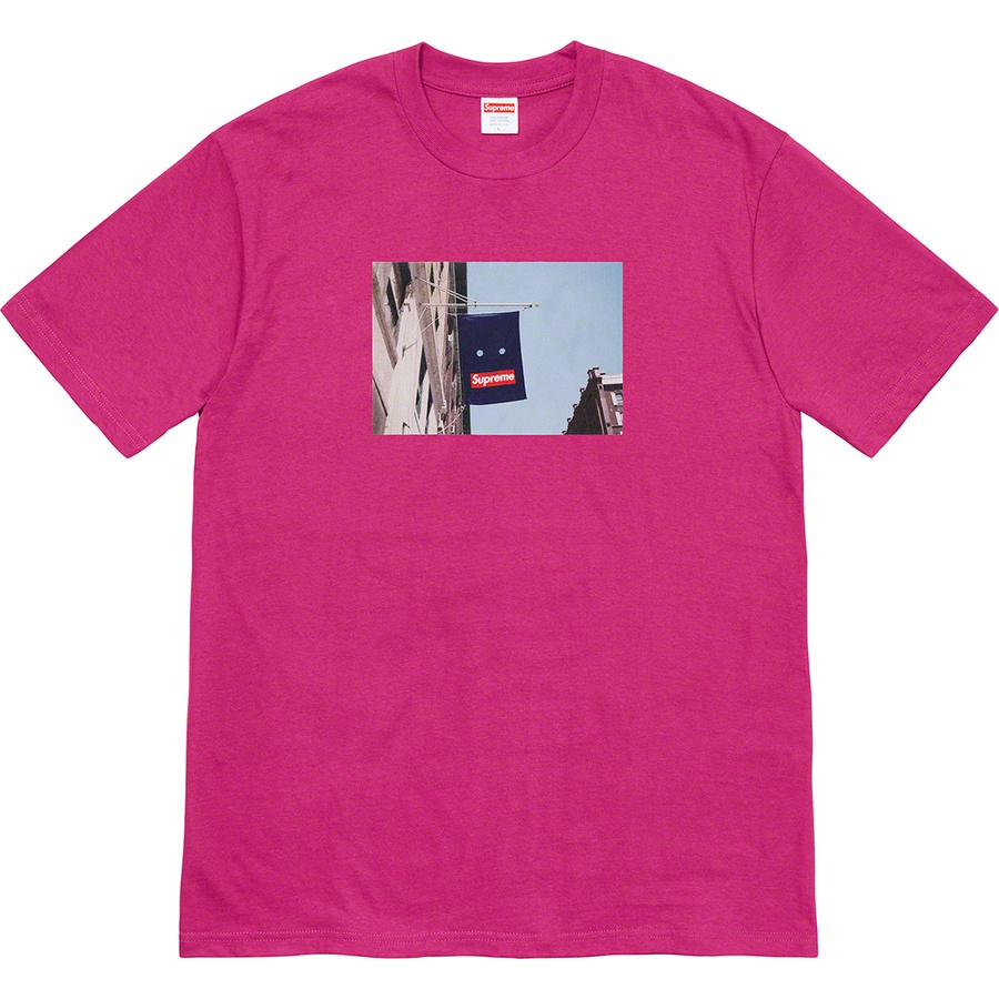 Details on Banner Tee Magenta from fall winter 2019 (Price is $38)