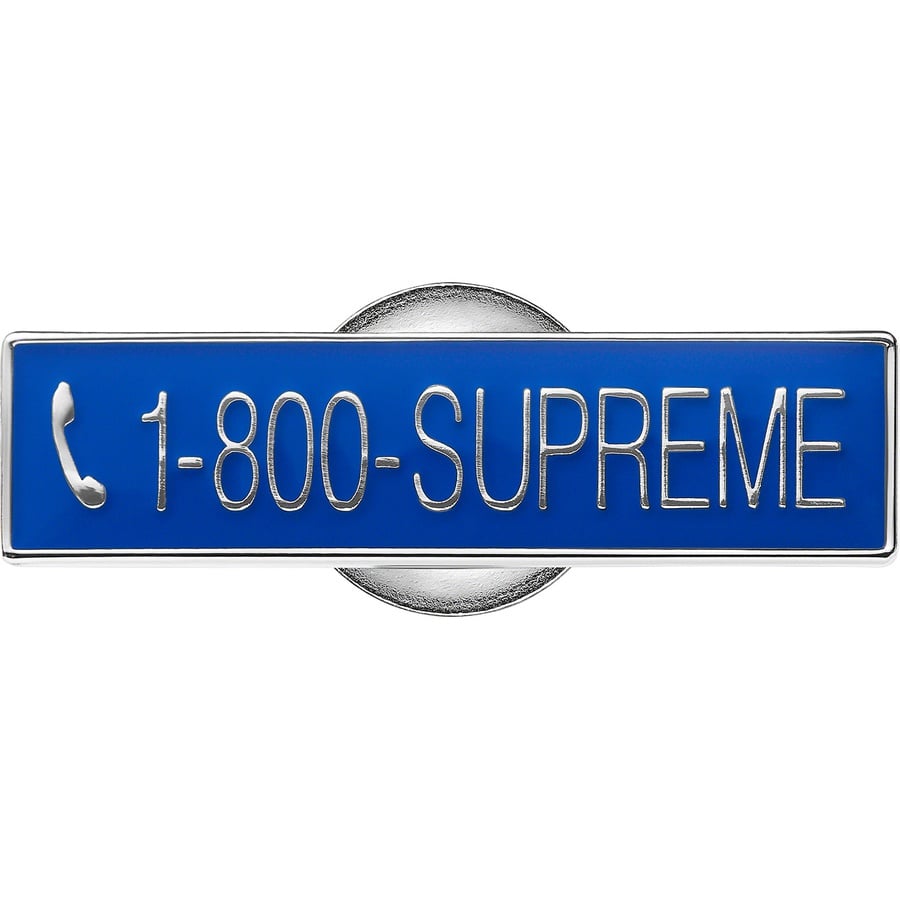 Details on 1-800 Pin Blue from fall winter 2019 (Price is $8)