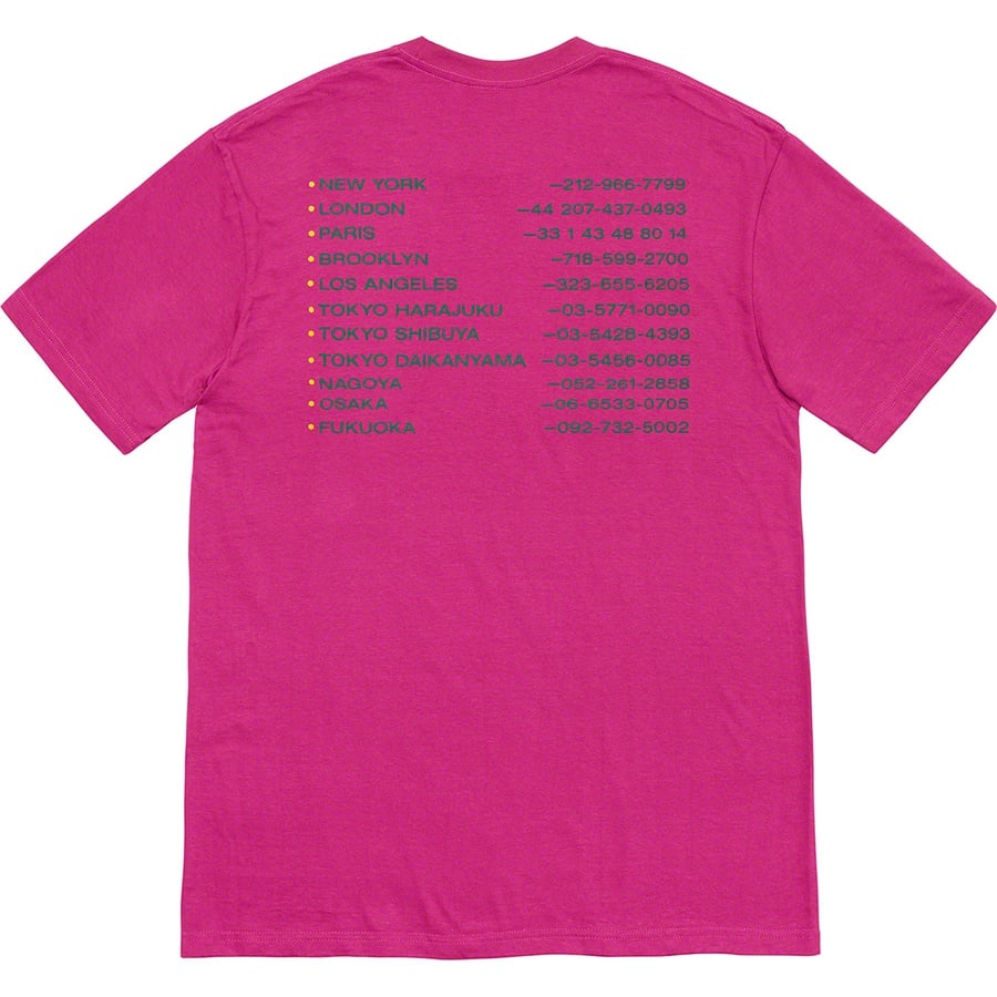 Details on New Shit Tee Magenta from fall winter 2019 (Price is $38)