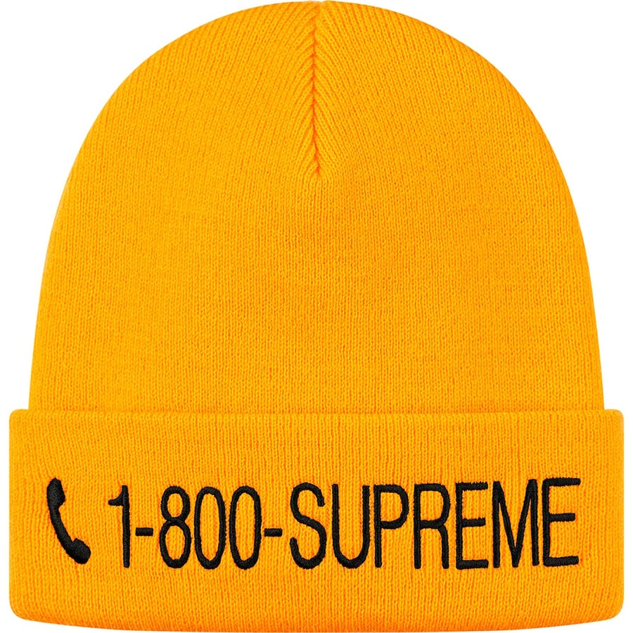 Details on 1-800 Beanie Gold from fall winter
                                                    2019 (Price is $34)