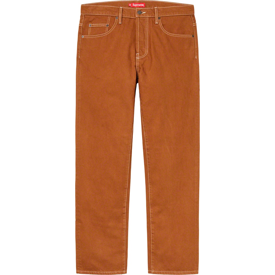 Details on Washed Regular Jean Light Brown from fall winter 2019 (Price is $148)