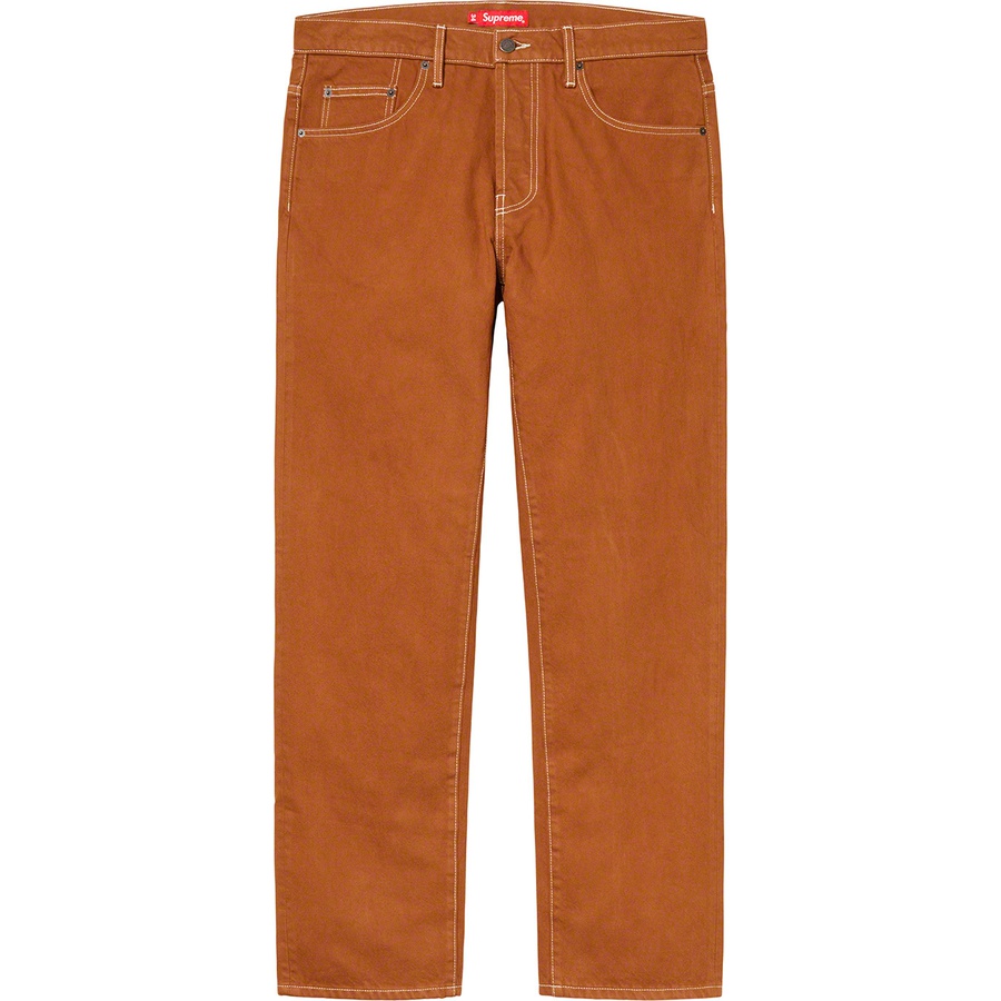 Details on Washed Regular Jean Light Brown from fall winter
                                                    2019 (Price is $148)