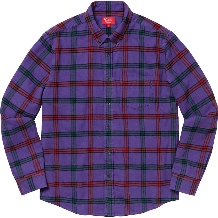 Details on Tartan Flannel Shirt Purple from fall winter
                                                    2019 (Price is $128)