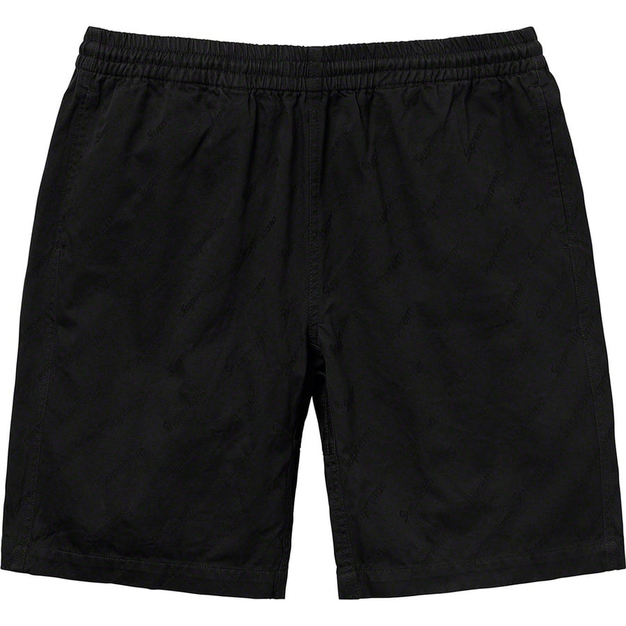 Details on Jacquard Logos Twill Short Black from fall winter 2019 (Price is $118)