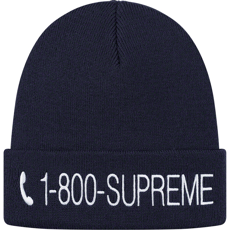 Details on 1-800 Beanie Navy from fall winter
                                                    2019 (Price is $34)