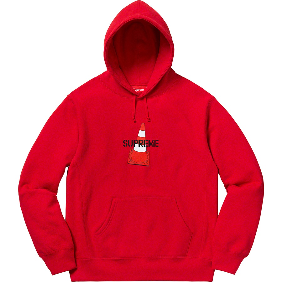 Details on Cone Hooded Sweatshirt Red from fall winter
                                                    2019 (Price is $158)