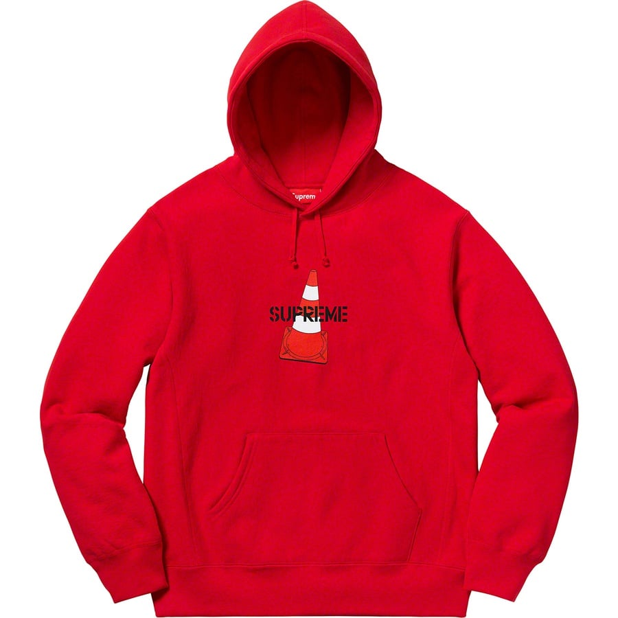 Details on Cone Hooded Sweatshirt Red from fall winter
                                                    2019 (Price is $158)