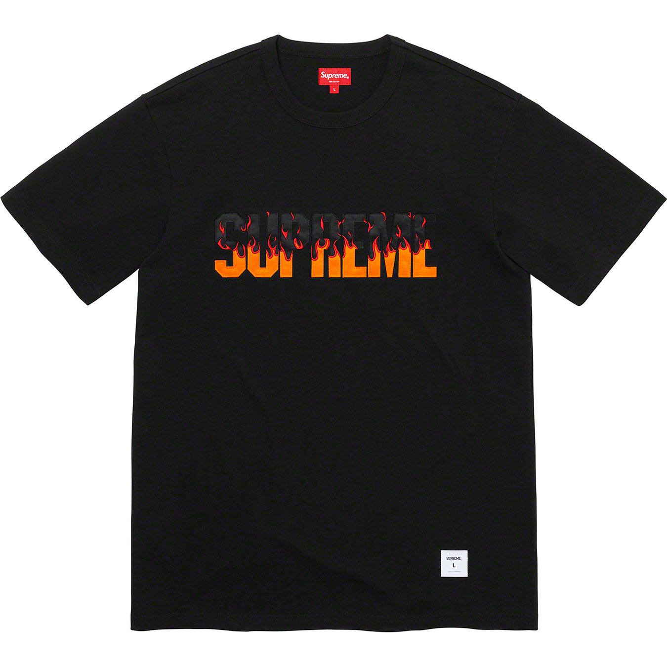 Flame S/S Top 黒 Lサイズ supreme 19aw