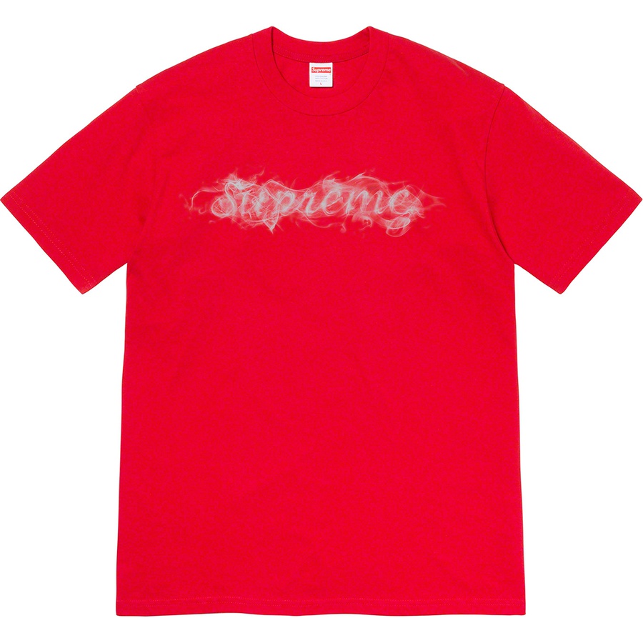 Details on Smoke Tee Red from fall winter 2019 (Price is $38)