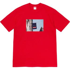 supreme banner tee white