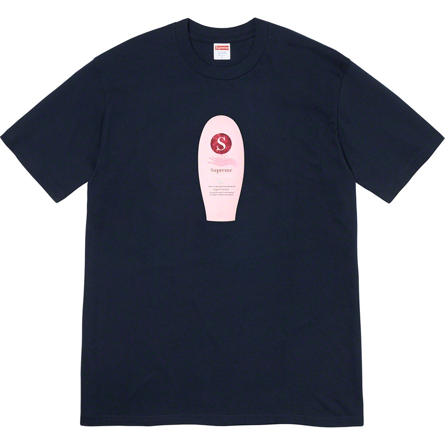 Details on Super Cream Tee Navy from fall winter
                                                    2019 (Price is $38)