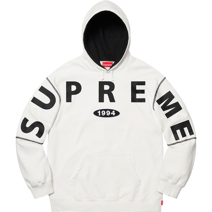 Details on Spread Logo Hooded Sweatshirt White from fall winter 2019 (Price is $158)