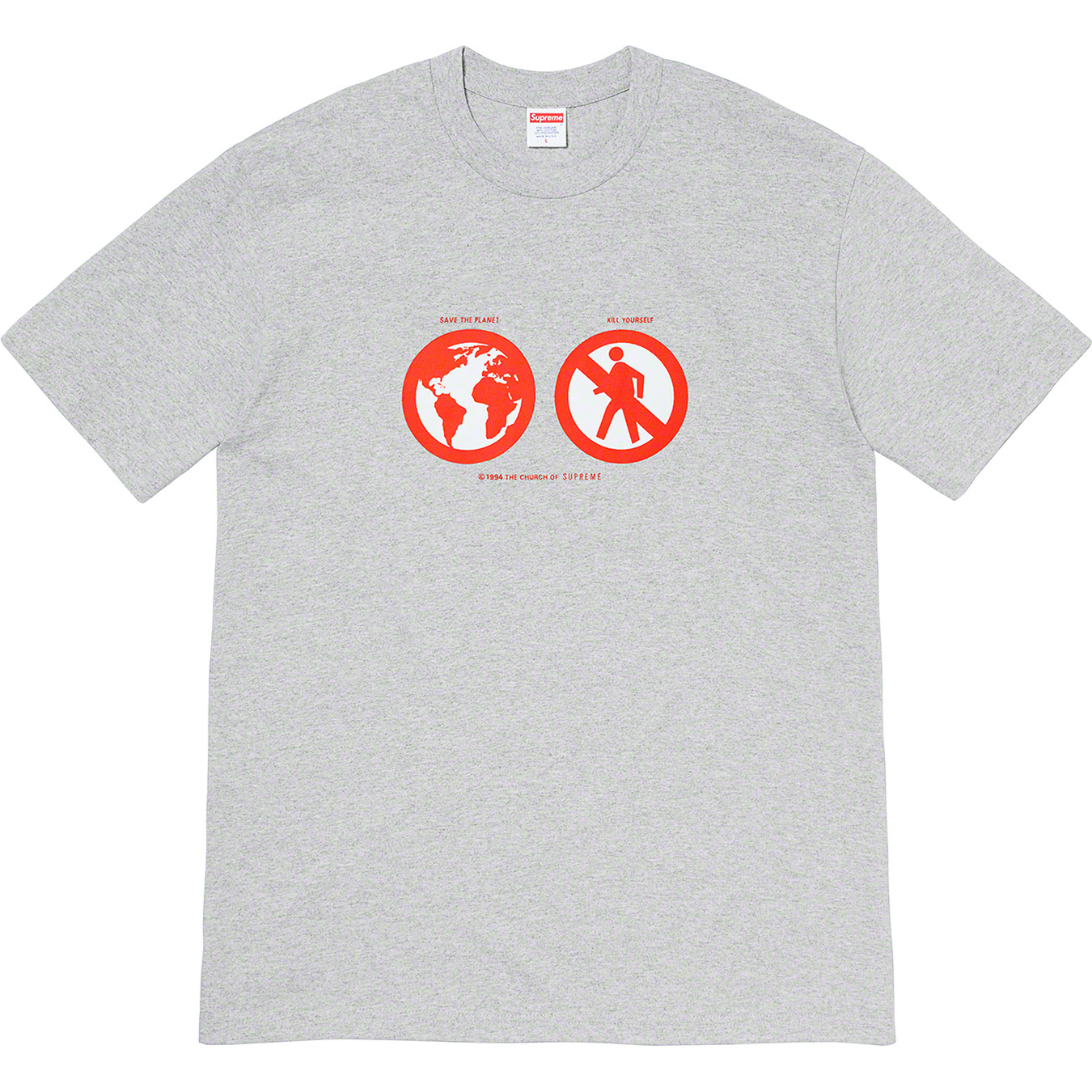 数量値引き シュプリーム Tee Planet The Save Supreme Tシャツ/カットソー(半袖/袖なし)