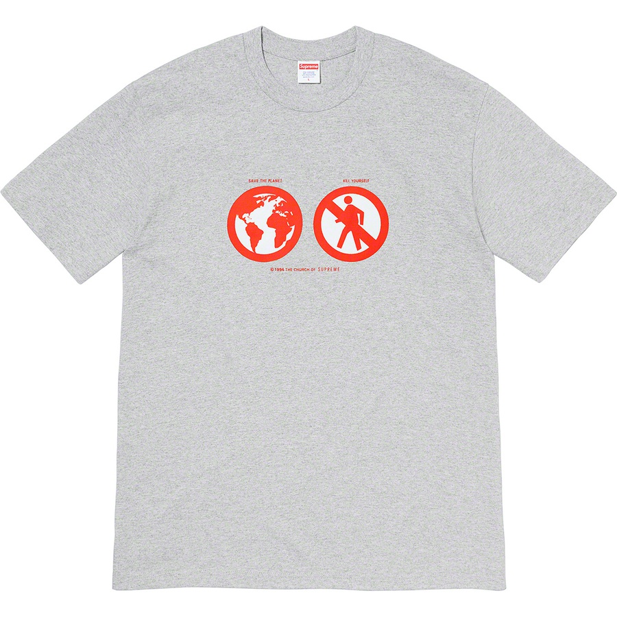 Details on Save The Planet Tee Heather Grey from fall winter 2019 (Price is $38)