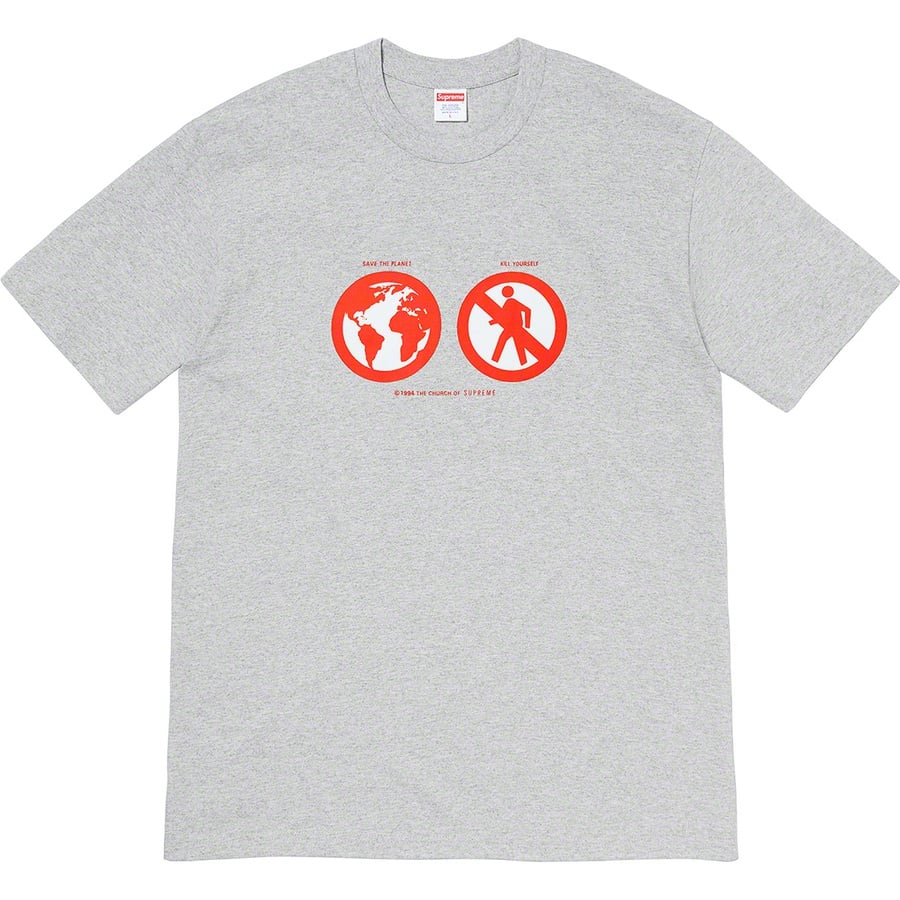 Details on Save The Planet Tee Heather Grey from fall winter
                                                    2019 (Price is $38)