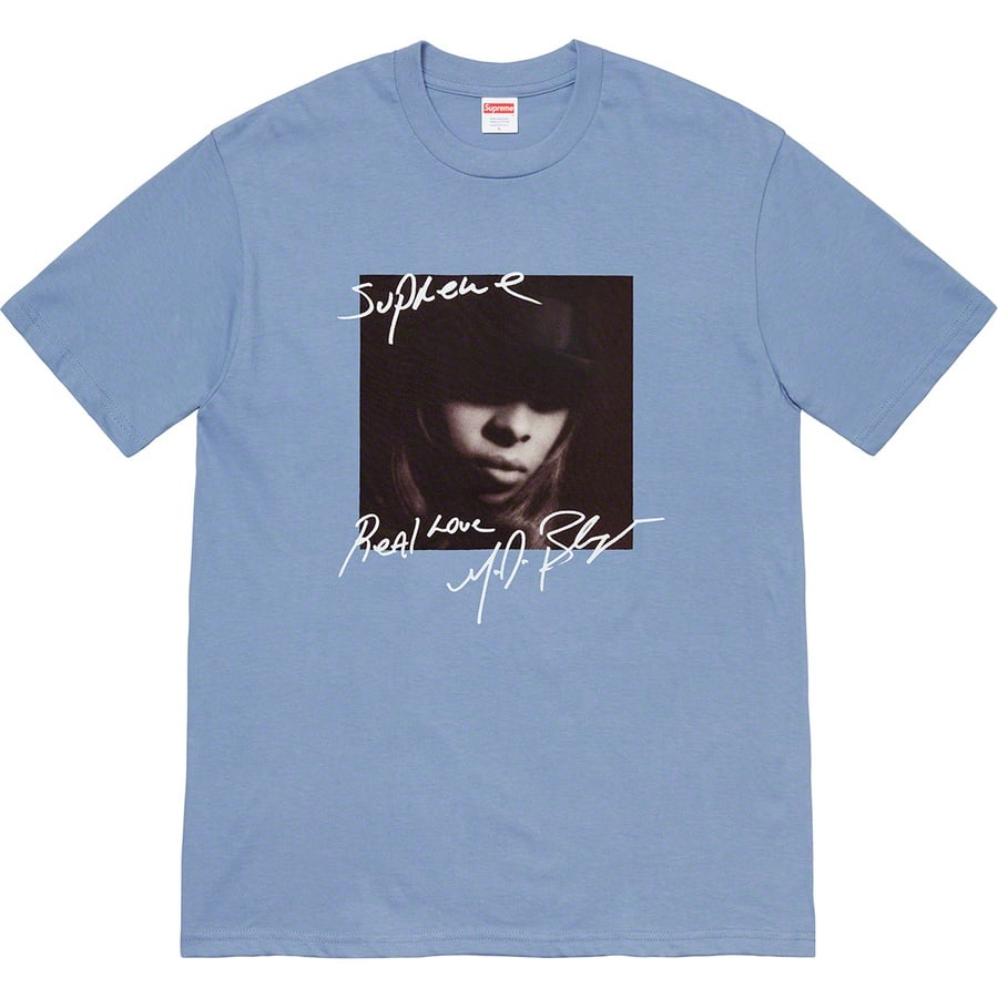 Details on Mary J. Blige Tee Slate from fall winter
                                                    2019 (Price is $48)