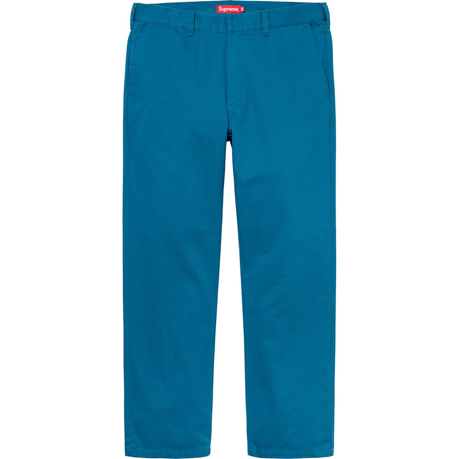 Details on Work Pant Dark Aqua from fall winter 2019 (Price is $118)