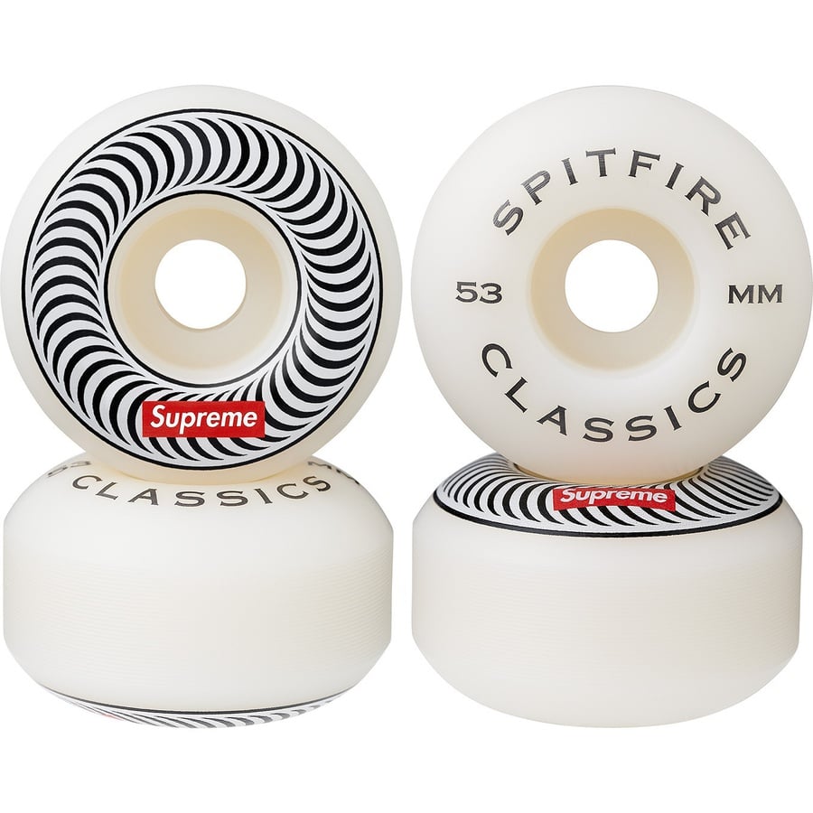 Supreme Supreme Spitfire Classic Wheels (Set of 4) (FW19) - White 53MM - $30