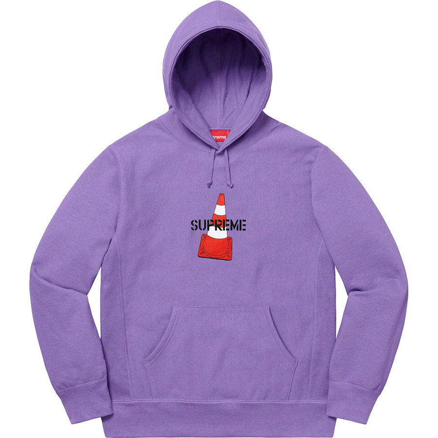 Supreme Cone Hooded Sweatshirt (FW19) - Light Violet - $158
