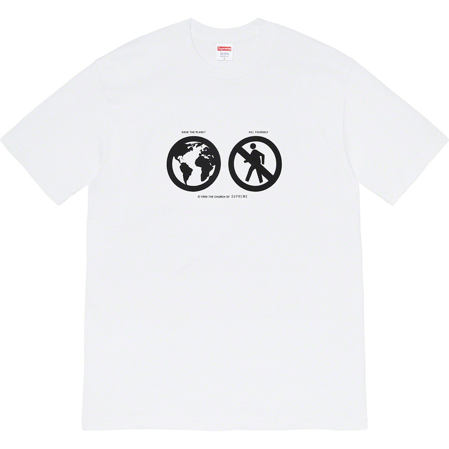 Details on Save The Planet Tee White from fall winter
                                                    2019 (Price is $38)