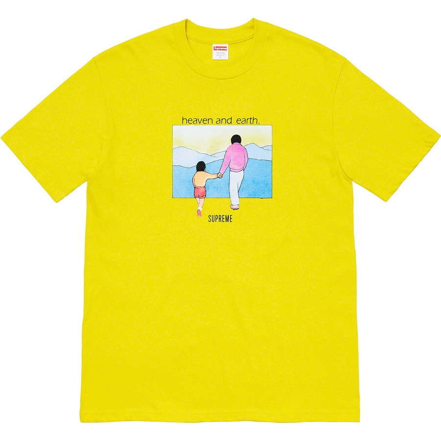 Details on Heaven and Earth Tee Sulfur from fall winter
                                                    2019 (Price is $38)