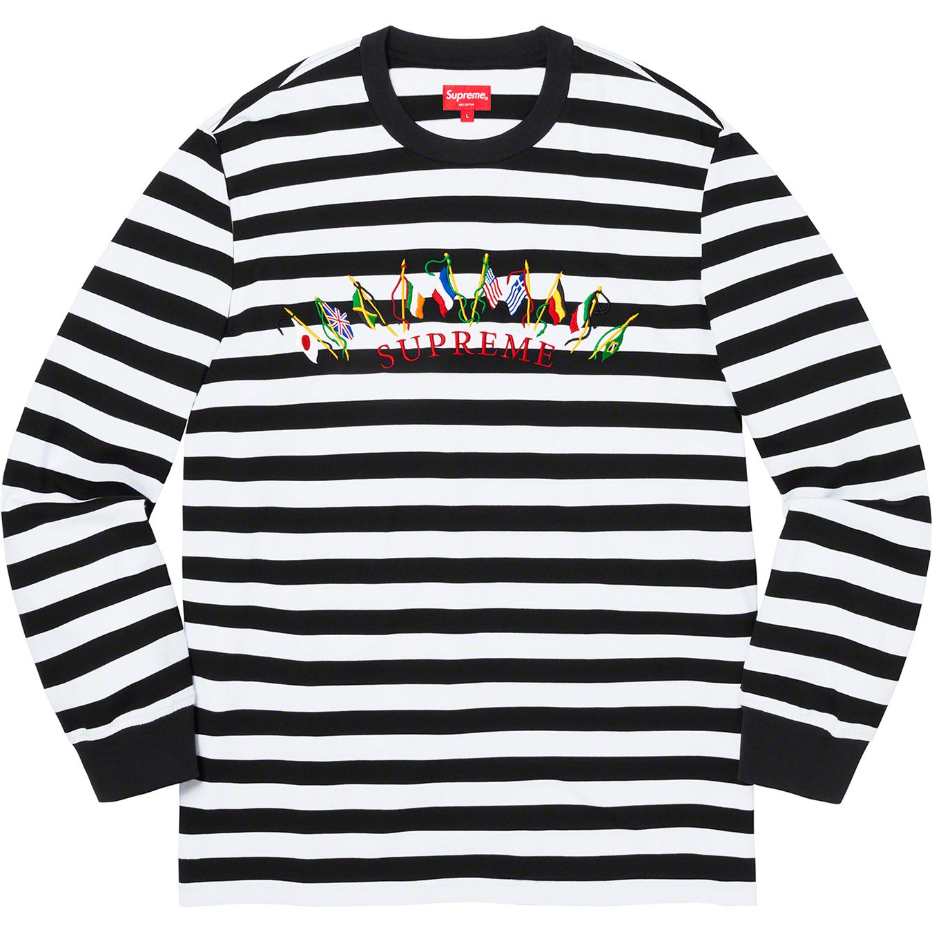 supreme flags L/S TOP 希少Lサイズ-