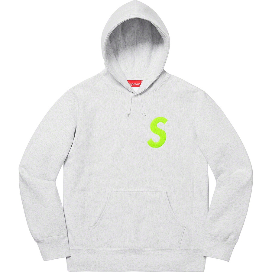 Details on S Logo Hooded Sweatshirt Ash Grey from fall winter
                                                    2019 (Price is $168)