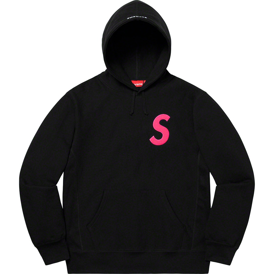 Details on S Logo Hooded Sweatshirt Black from fall winter 2019 (Price is $168)