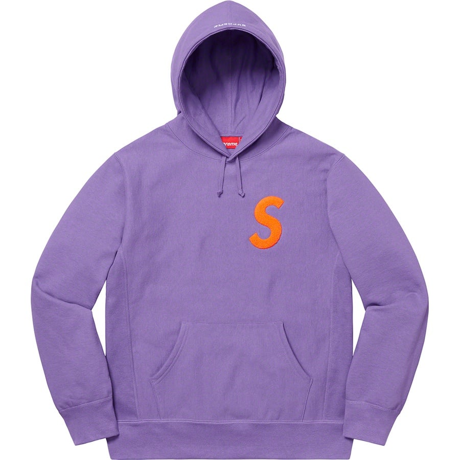Details on S Logo Hooded Sweatshirt Light Violet from fall winter 2019 (Price is $168)