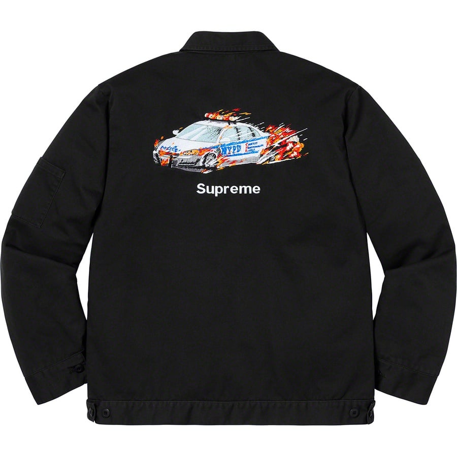 Details on Cop Car Embroidered Work Jacket Black from fall winter
                                                    2019 (Price is $188)