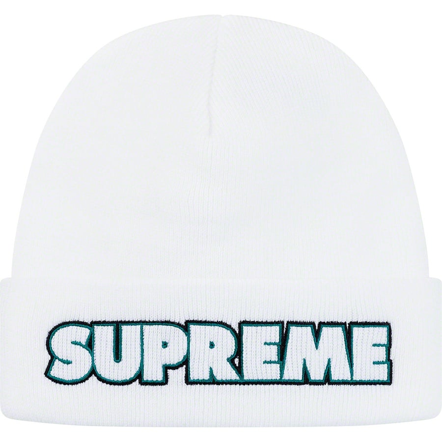 Details on Outline Beanie White from fall winter
                                                    2019 (Price is $36)