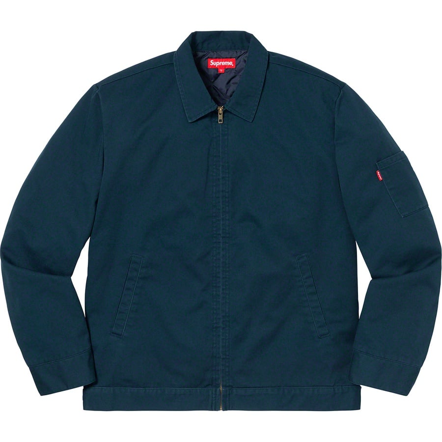 Details on Cop Car Embroidered Work Jacket Light Navy from fall winter 2019 (Price is $188)